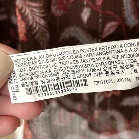 ZARA High Neck Sheer Floral Lace Bishop Sleeve  Babydoll Top Size Medium - Picture 13 of 14